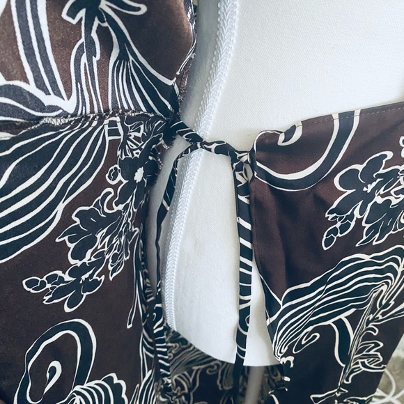 Zara Brown and White Maxi Dress - Picture 13 of 16